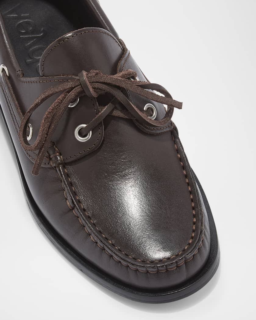 Harris Calfskin Lace-Up Loafers