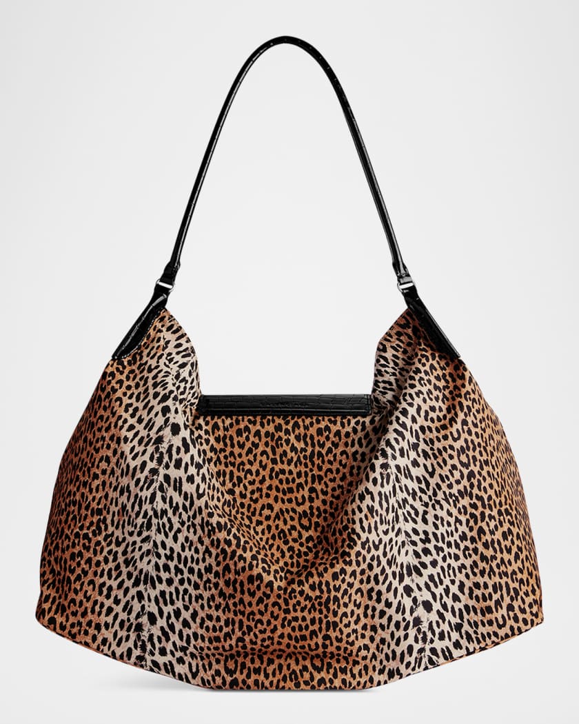 【2024春夏新作】 Balenciaga Marcus Neiman | Bag Hobo Leopard-Print Large Geneve バッグ