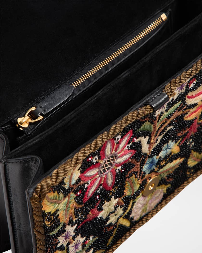 Vain Brocade Silk Chain Shoulder Bag