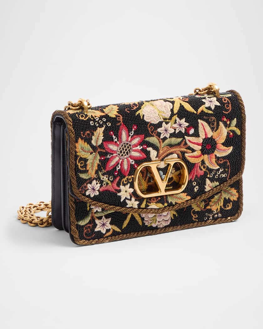 Vain Brocade Silk Chain Shoulder Bag