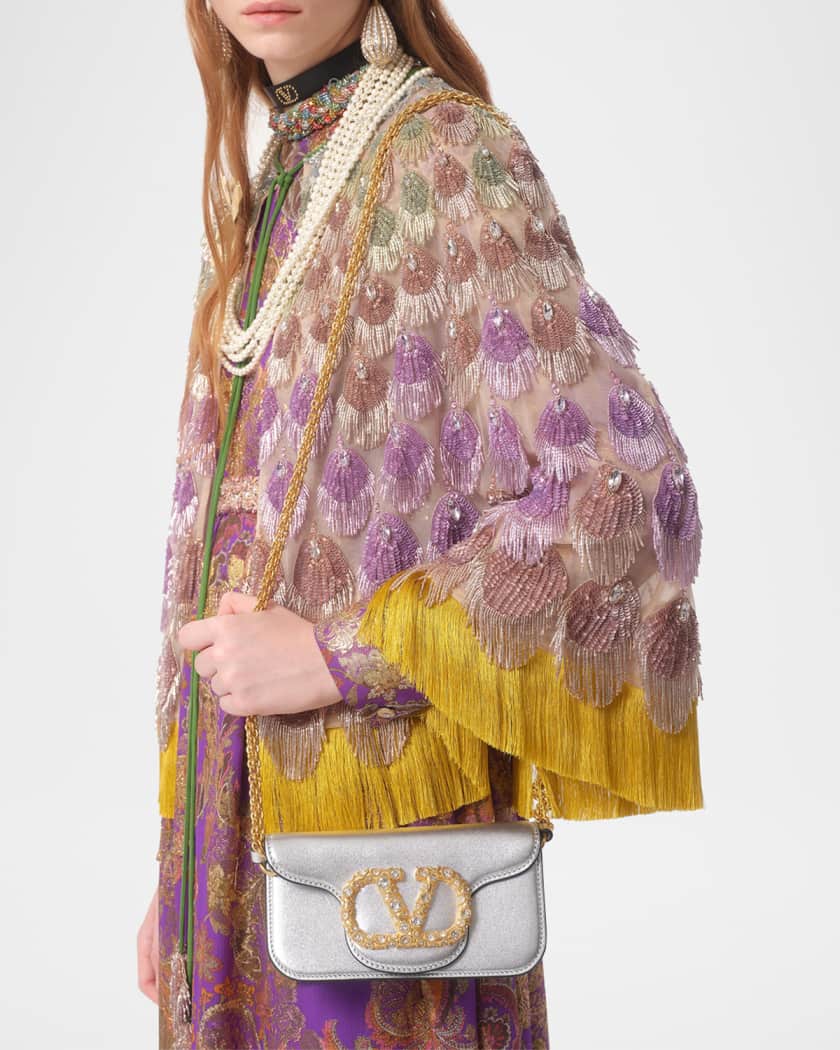 Loco Small Metallic Leather Shoulder Bag