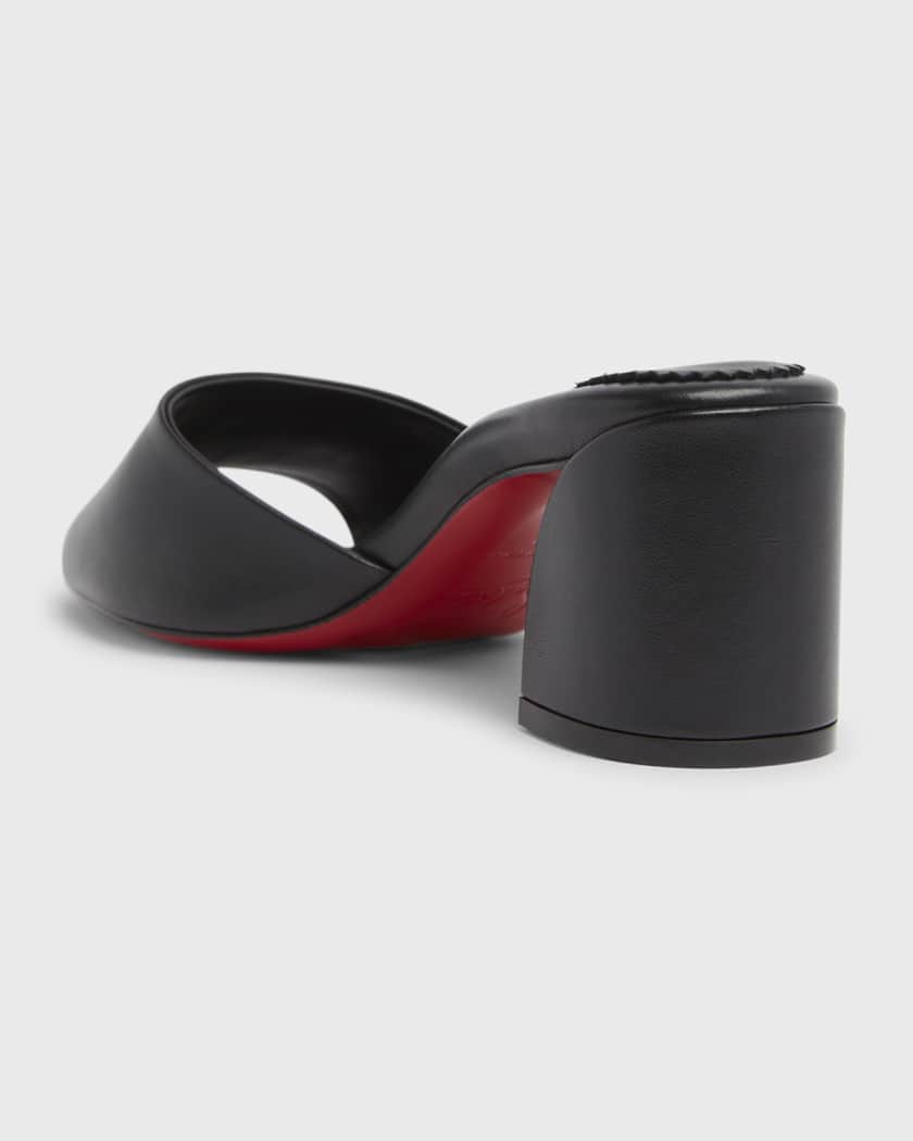 Jane Leather Red Sole Mule Sandals