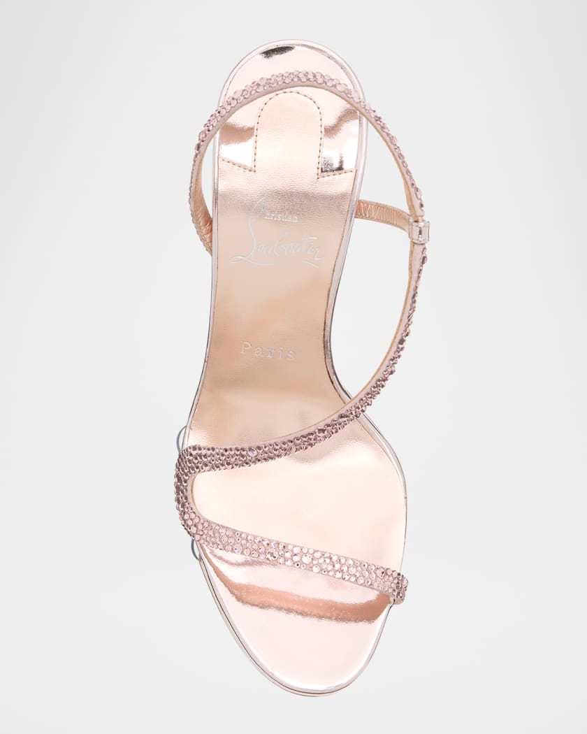 Rosalie Alta Strass Red Sole Platform Slingback Sandals
