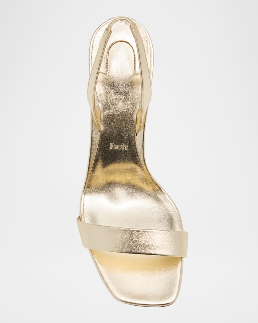 Condora Metallic Red Sole Slingback Sandals
