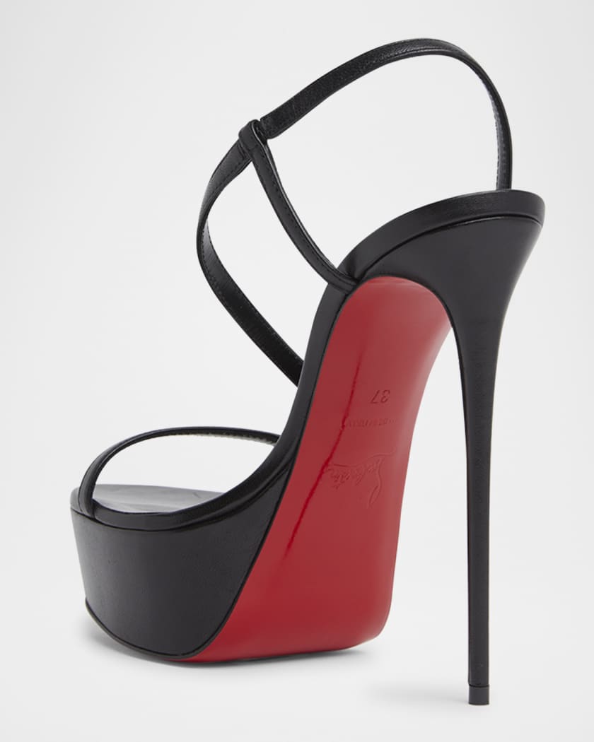 Rosalie Red Sole Platform Slingback Sandals
