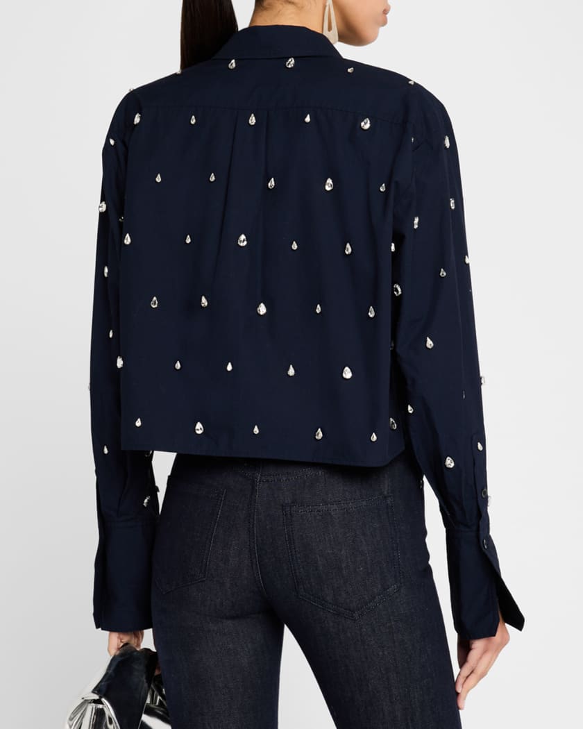 Mackie Boxy Rhinestone Cotton Top