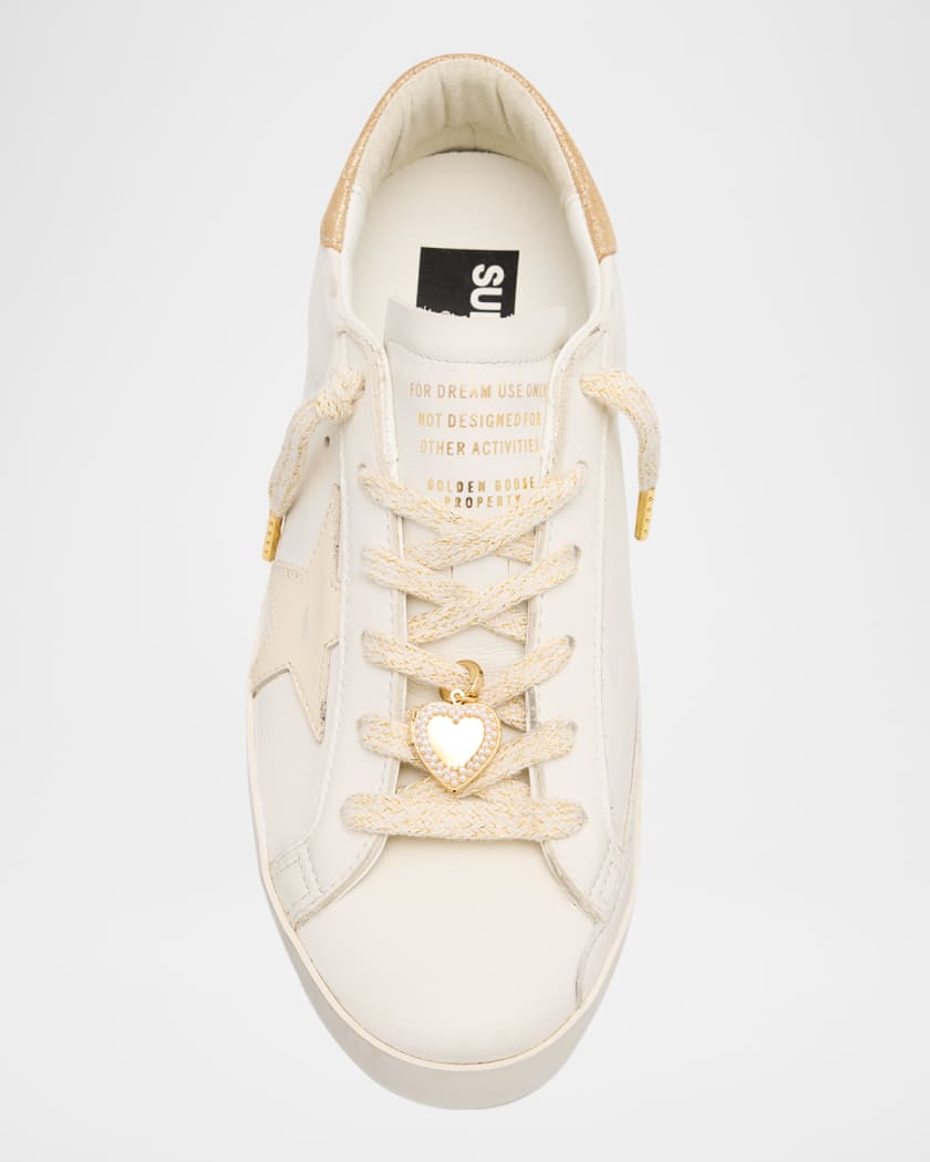 Superstar Mixed Leather Charm Low-Top Sneakers