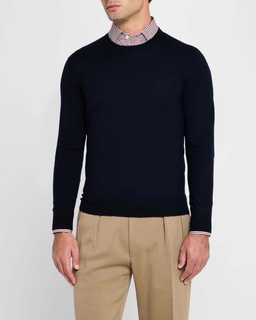 Ralph Lauren Purple Label Men's Cashmere Crewneck Sweater | Neiman