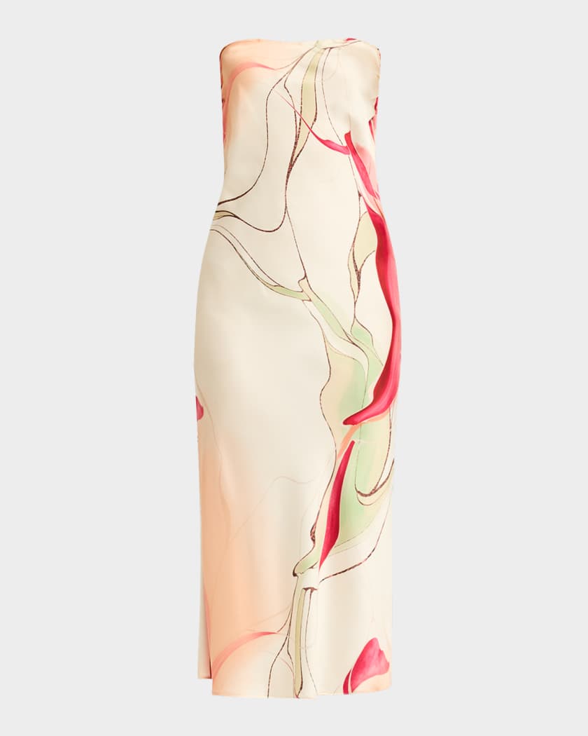 Thara Strapless Midi Dress