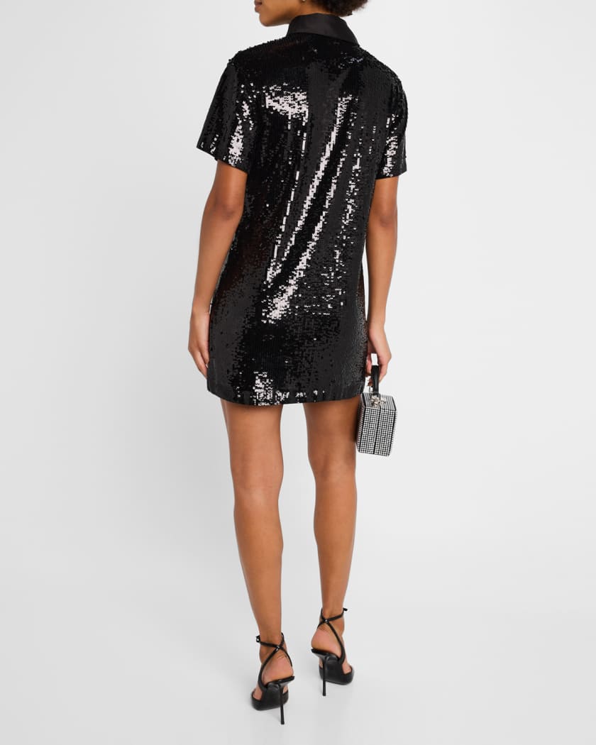 Treva Sequined Polo Dress