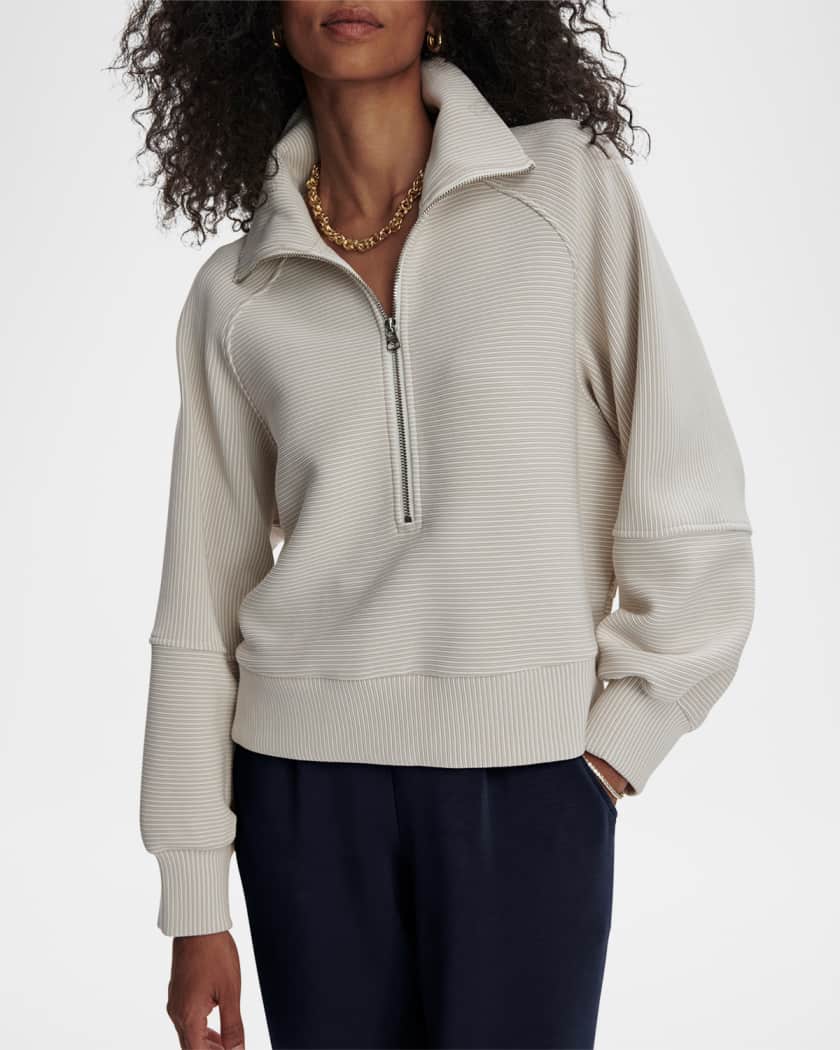 Milano Half-Zip Ribbed Sweatshirt