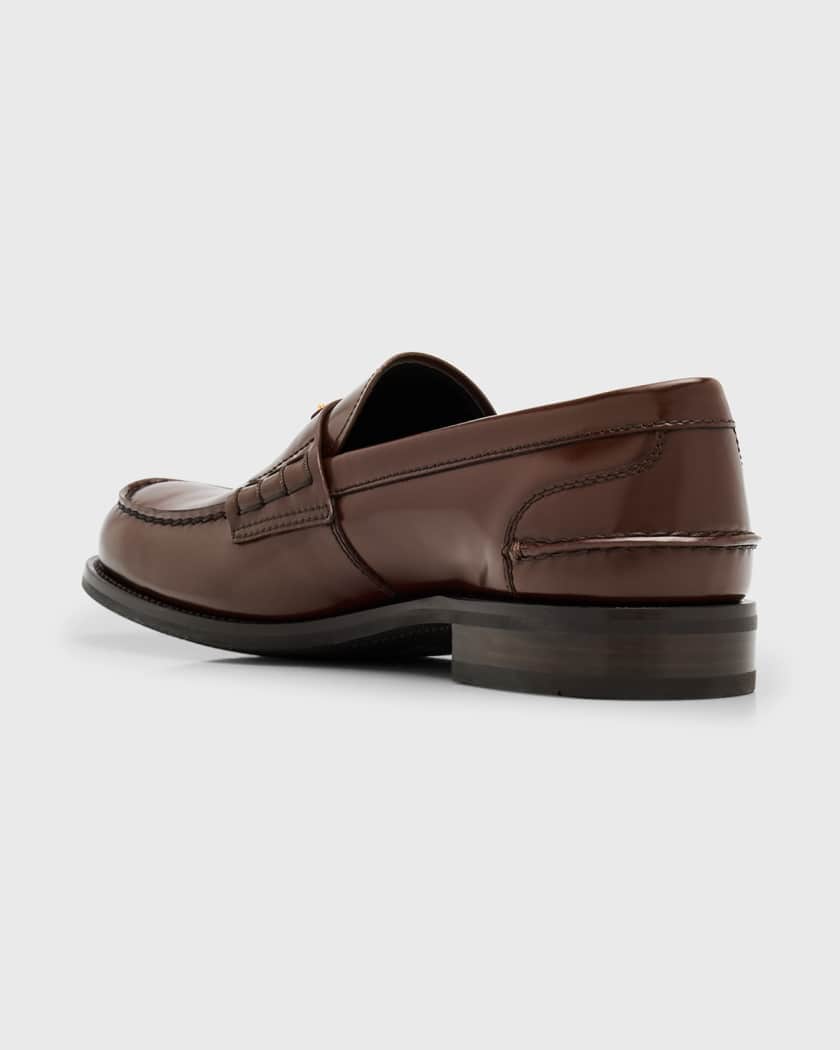 Men's Brushed Leather Split-Toe Loafers