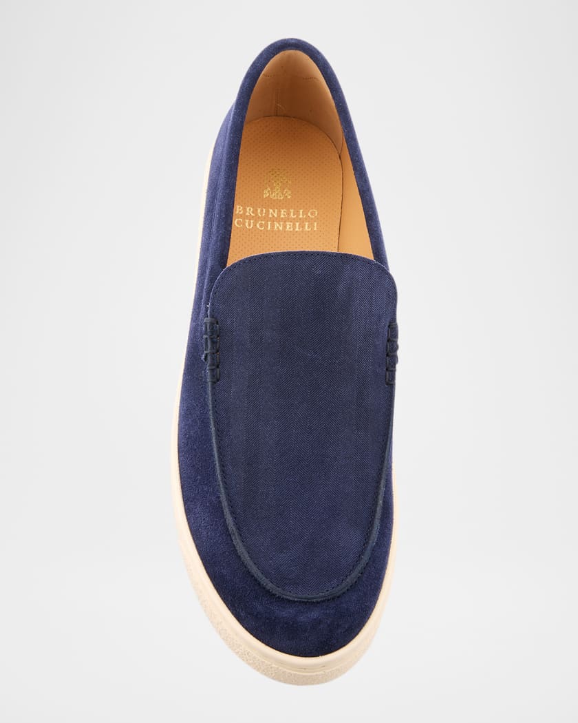 Men's Hybrid Venetian Suede Slip-Ons