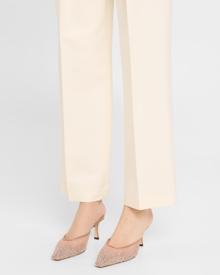 Vivi Crystal Mesh Mule Pumps