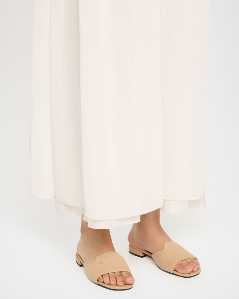 Dina Linen Flat Slide Style