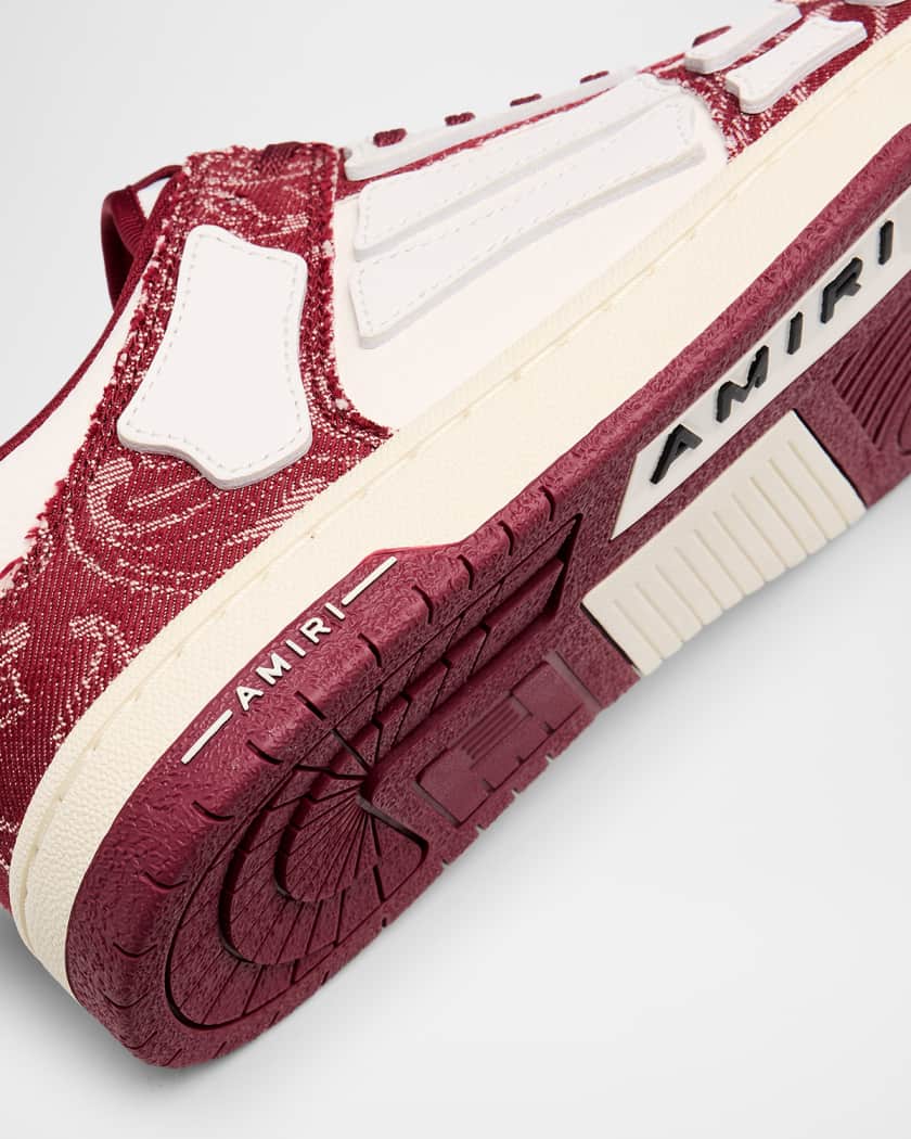 Men's Bandana Jacquard Skel Low-Top Sneakers