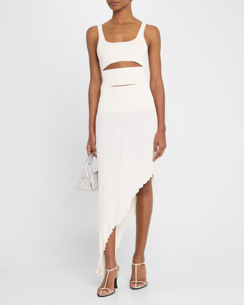 Slash Asymmetric Midi Tank Dress