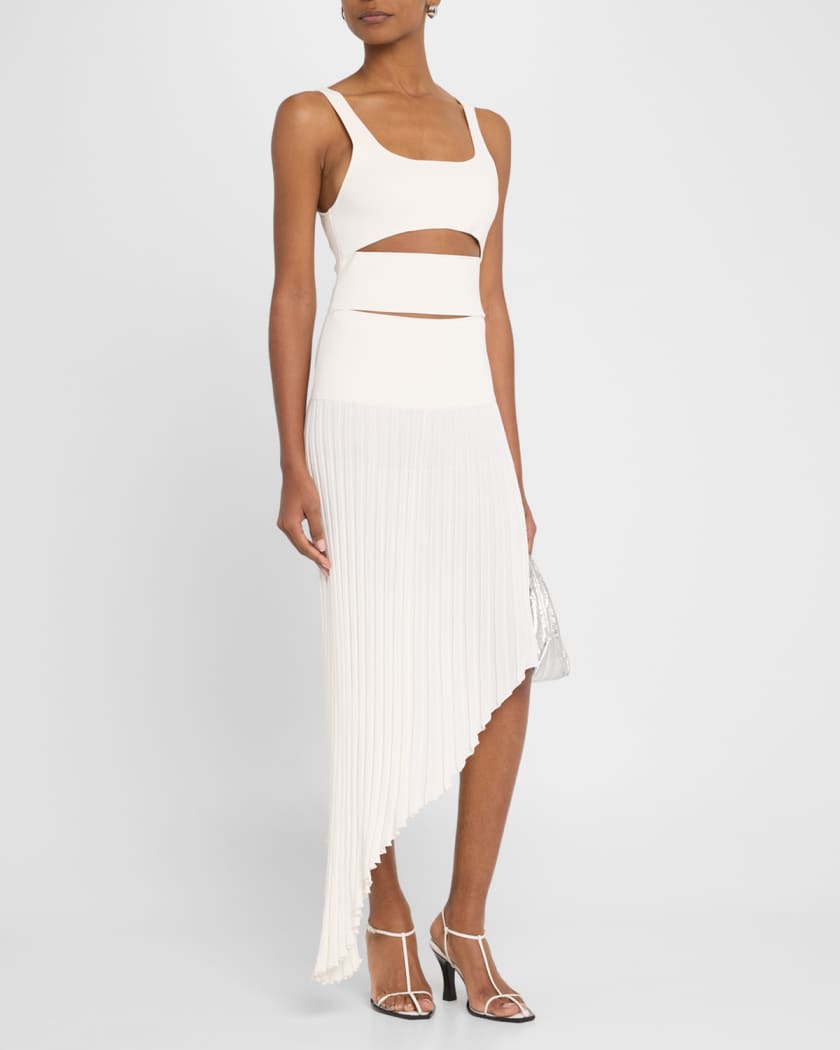 Slash Asymmetric Midi Tank Dress