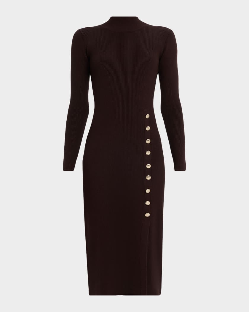 ELIE TAHARI ワンピース k Elie Tahari The Chaya Ribbed Mock-Neck Midi Sweater Dress | Neiman