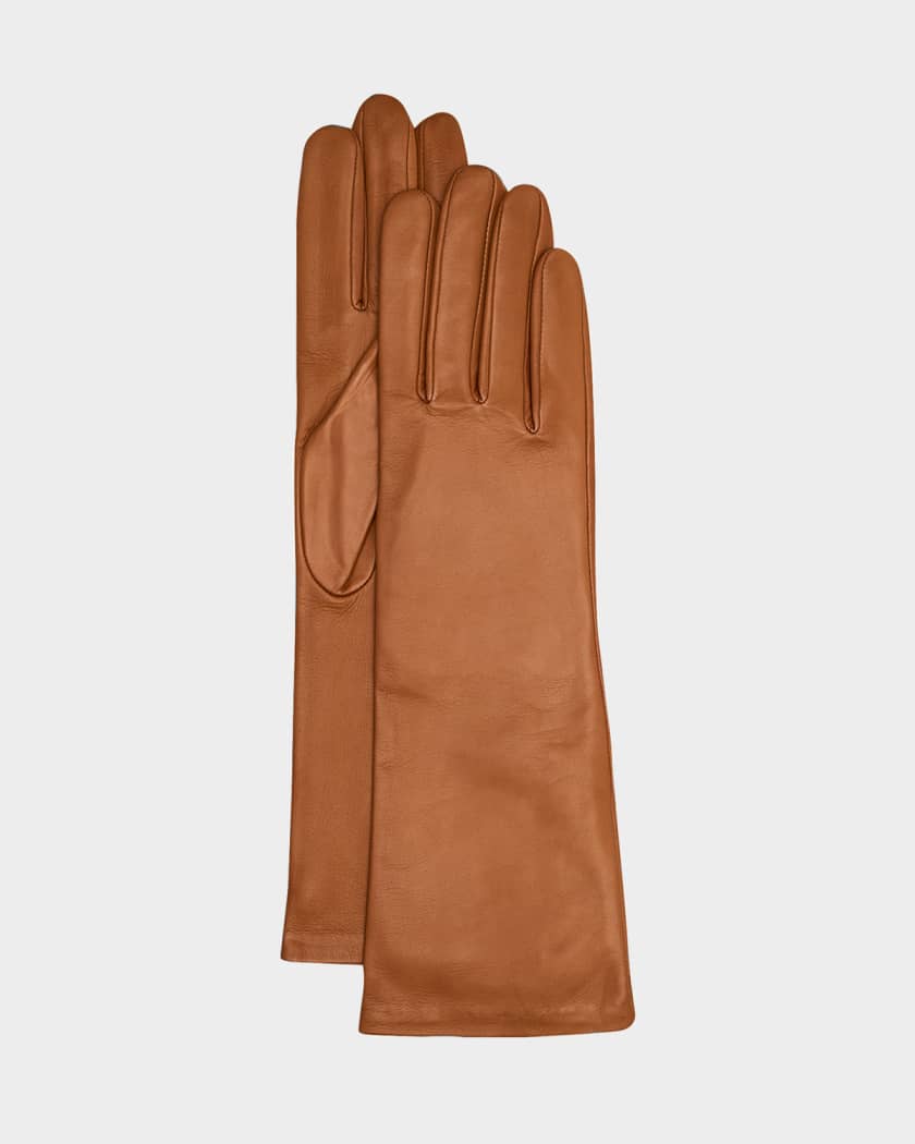 Agnelle Lady Lambskin Leather Gloves | Neiman Marcus