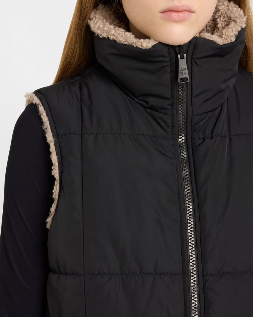 Sonja Reversible Faux Shearling Vest