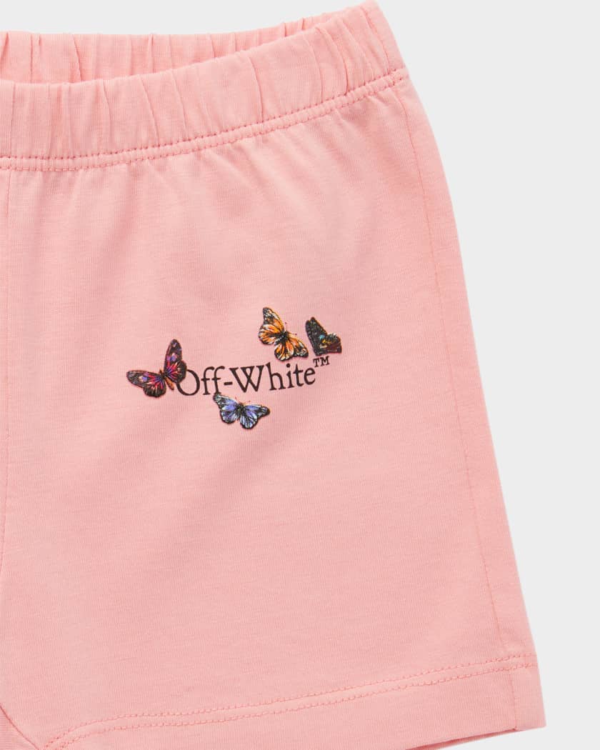 Girl's Bookish Butterfly Cotton Shorts, Size 3M-36M