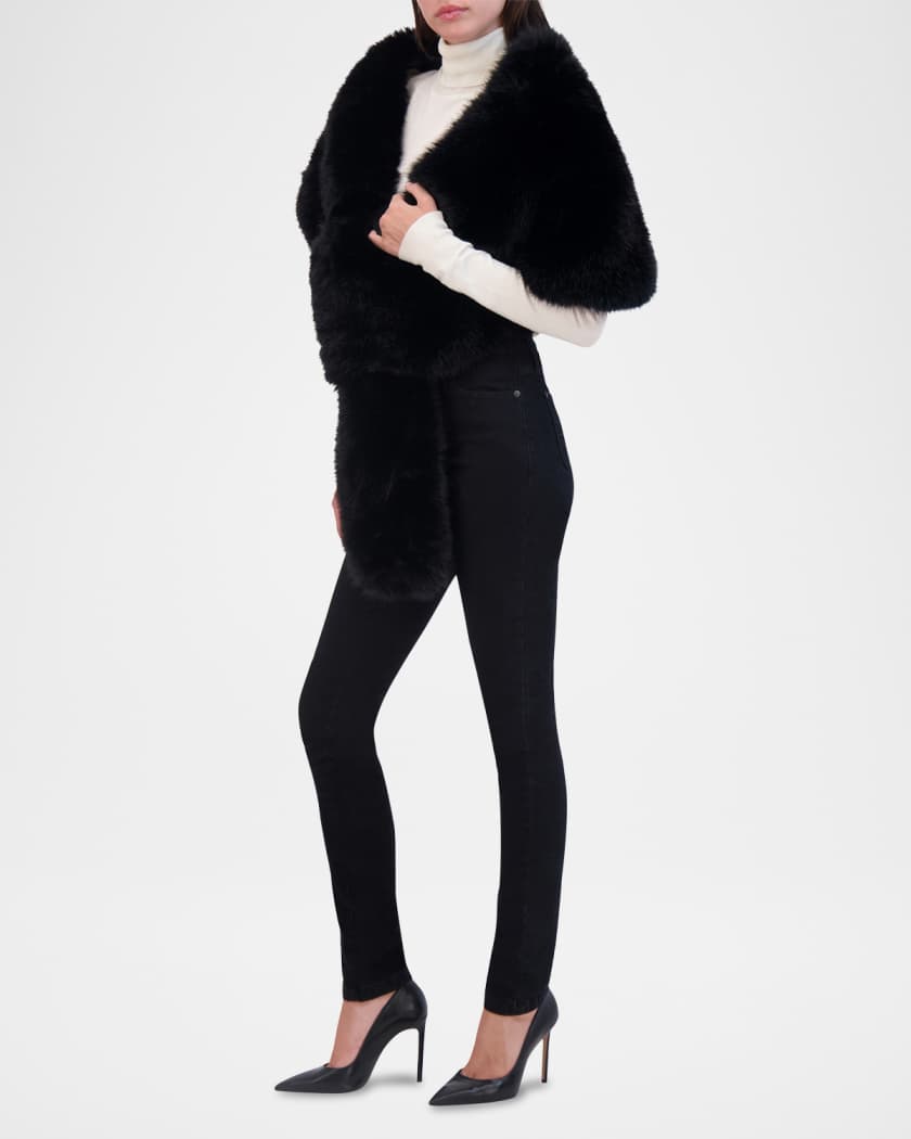 Fox-Like Faux Fur Stole