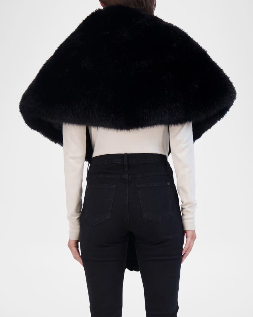 Fox-Like Faux Fur Stole