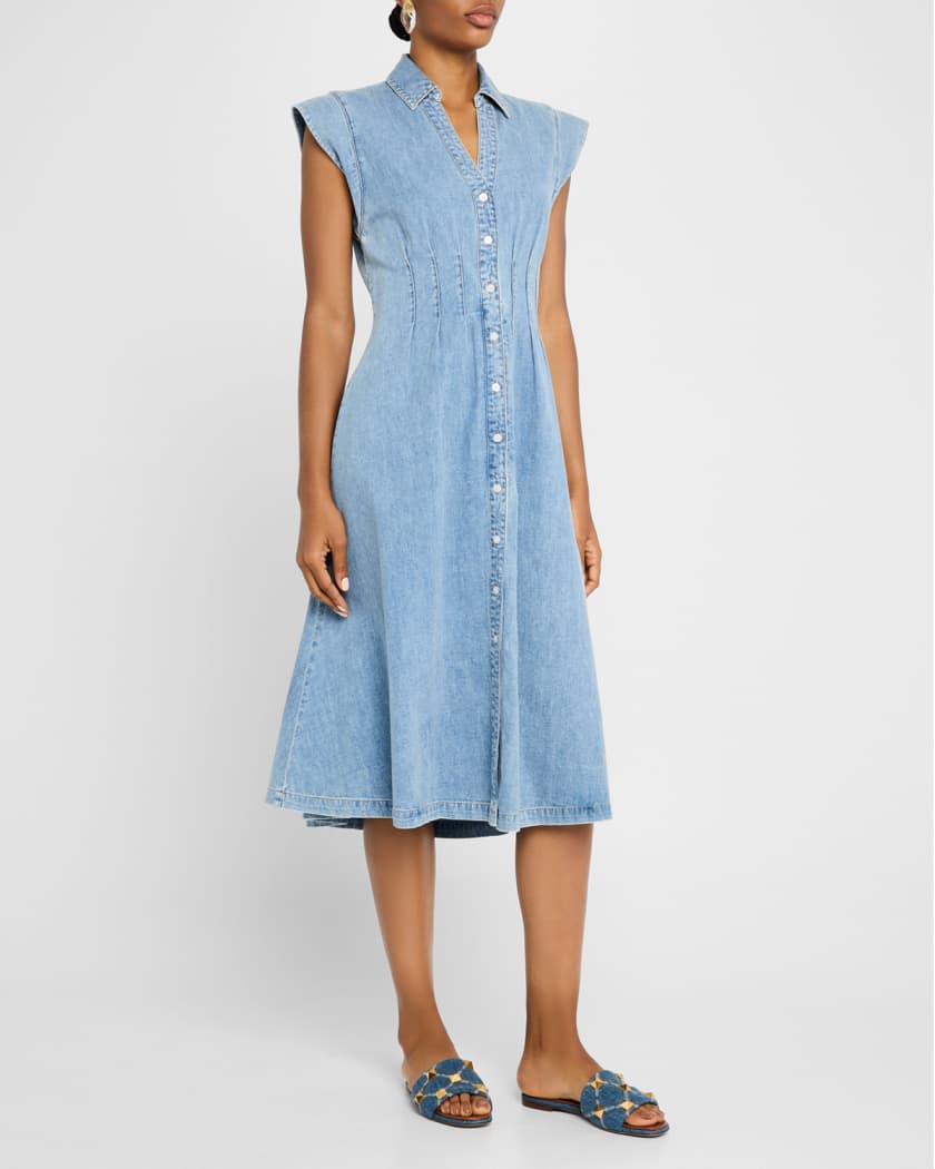Ruben Button-Front Midi Dress