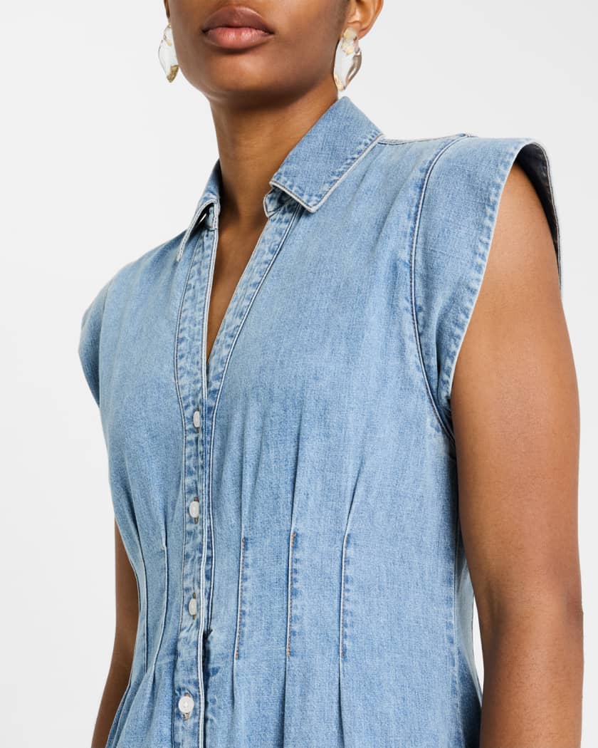 Ruben Button-Front Midi Dress