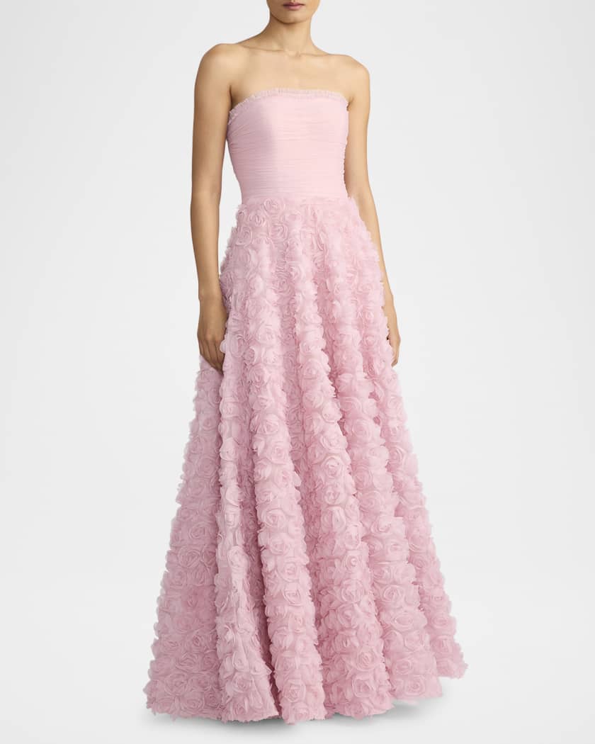 Wicked x Zac Posen Rose Applique Tulle Gown