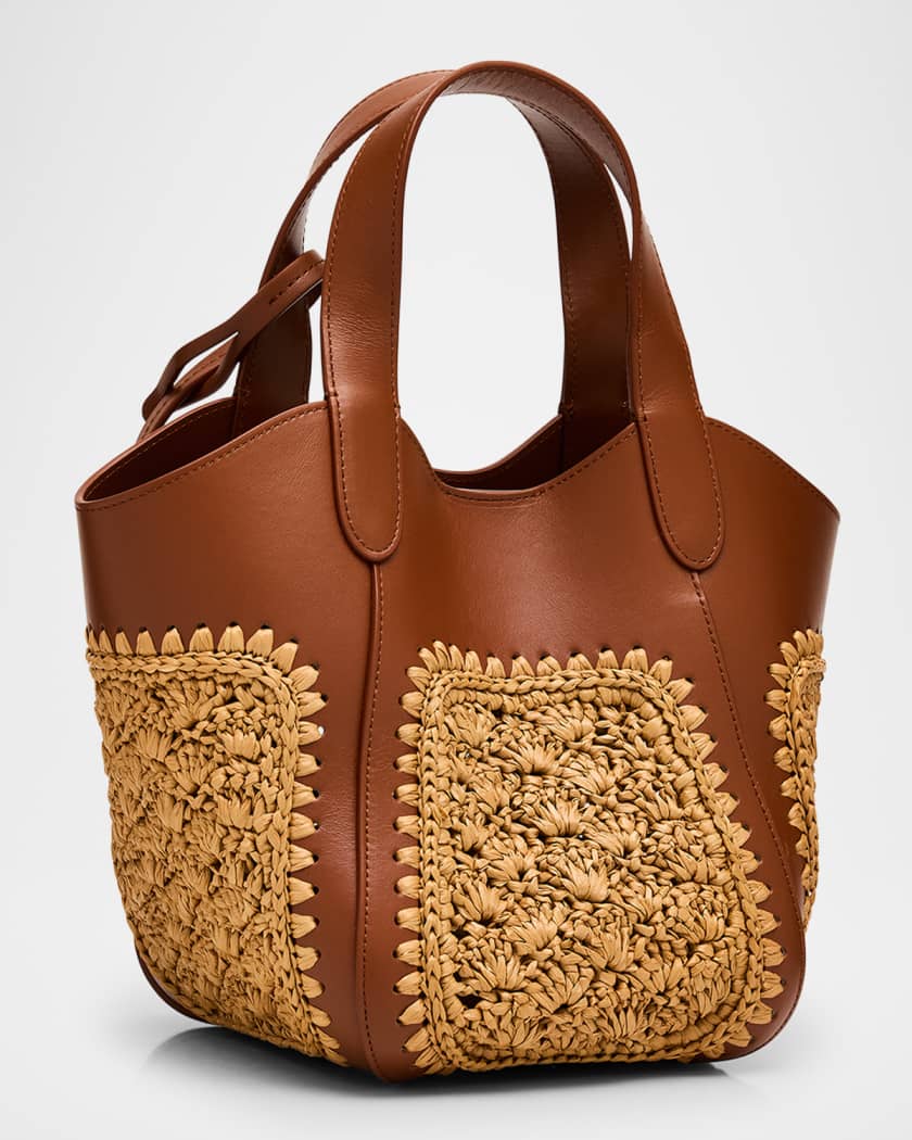 Gem Small Fan-Stitch Tote Bag 