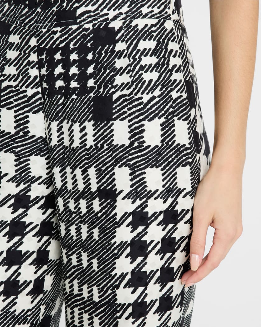 Peggys Houndstooth Flared Trumpet Pants