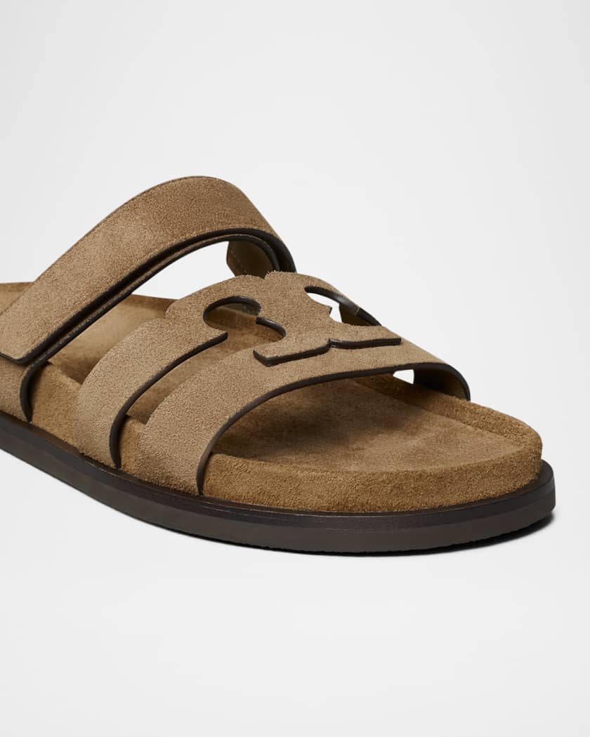 Ines Suede Triple-Band Sport Mule Sandals