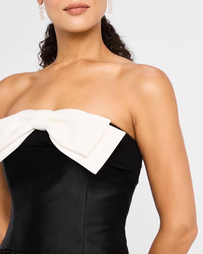 Taffeta Bow Midi Dress