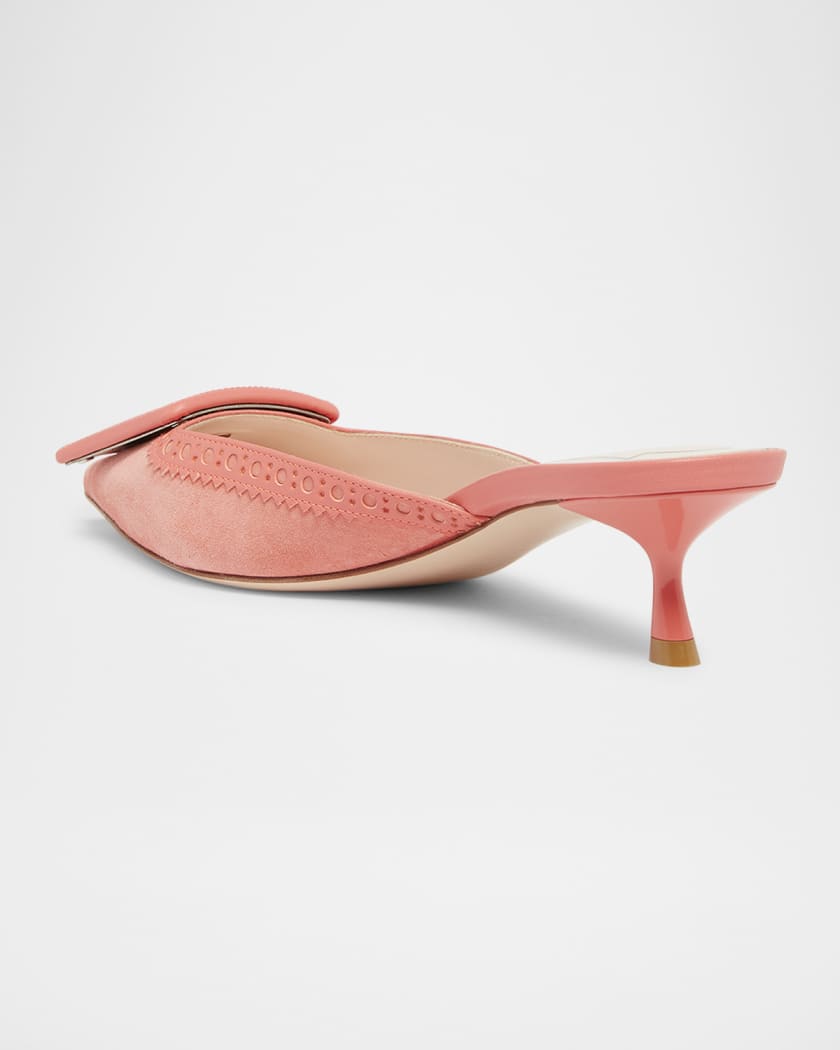 I Love Vivier Mixed Leather Mule Pumps