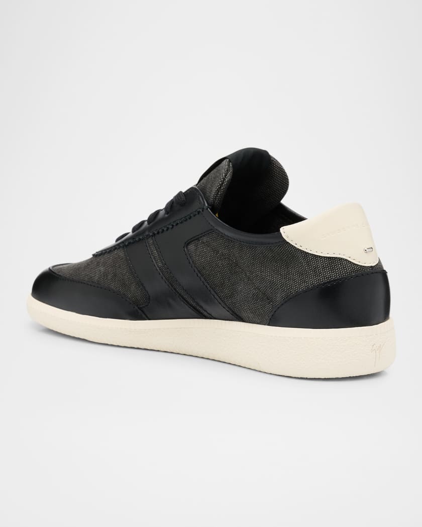 Men's Orei Canvas and Leather Low-Top Sneakers