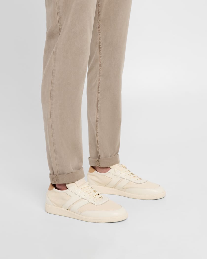 Men's Orei Canvas and Leather Low-Top Sneakers