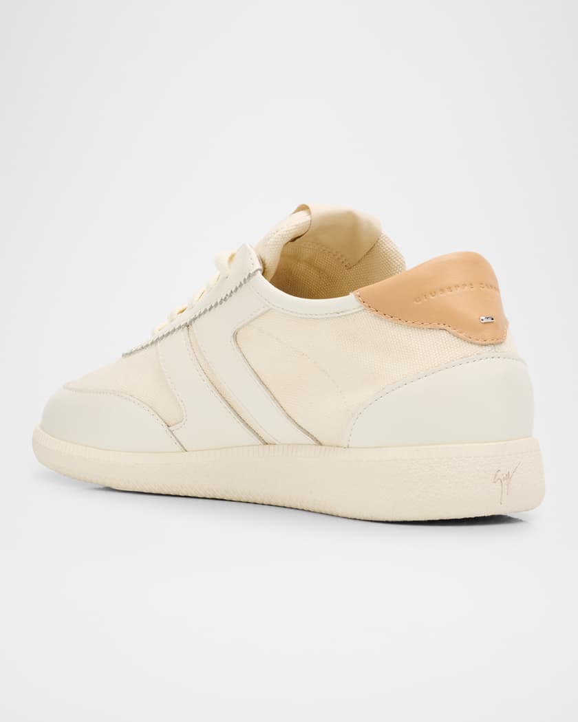 Men's Orei Canvas and Leather Low-Top Sneakers