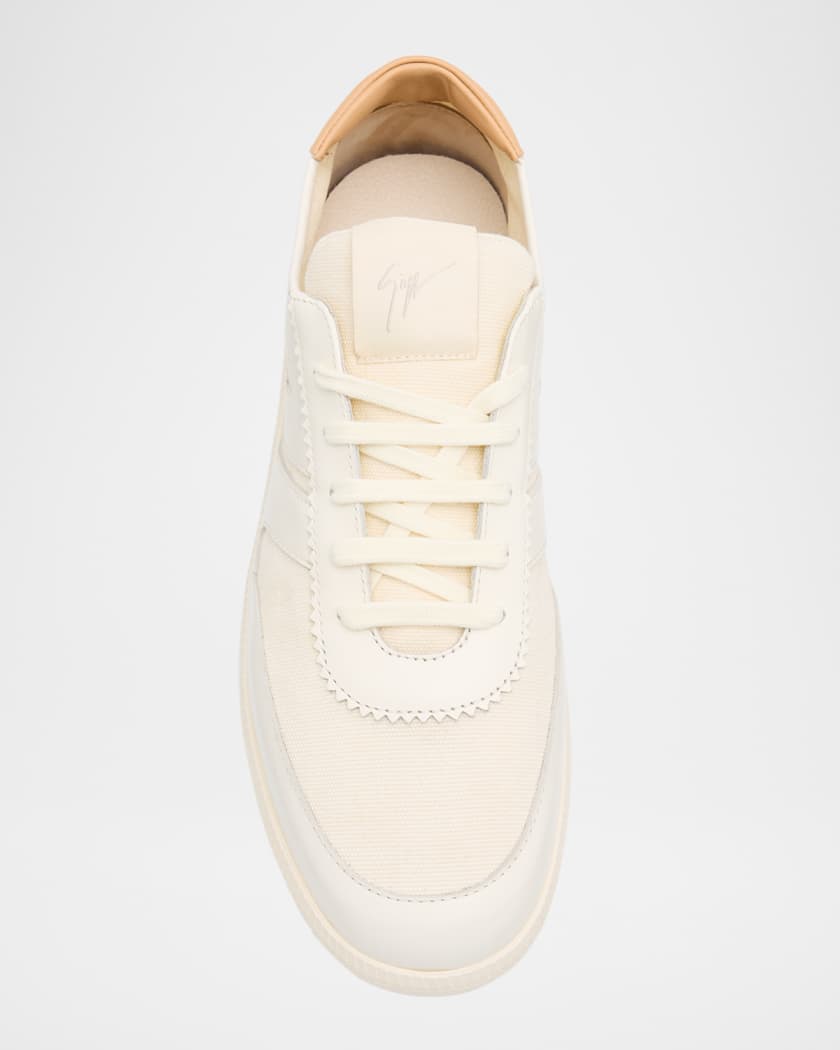 Men's Orei Canvas and Leather Low-Top Sneakers