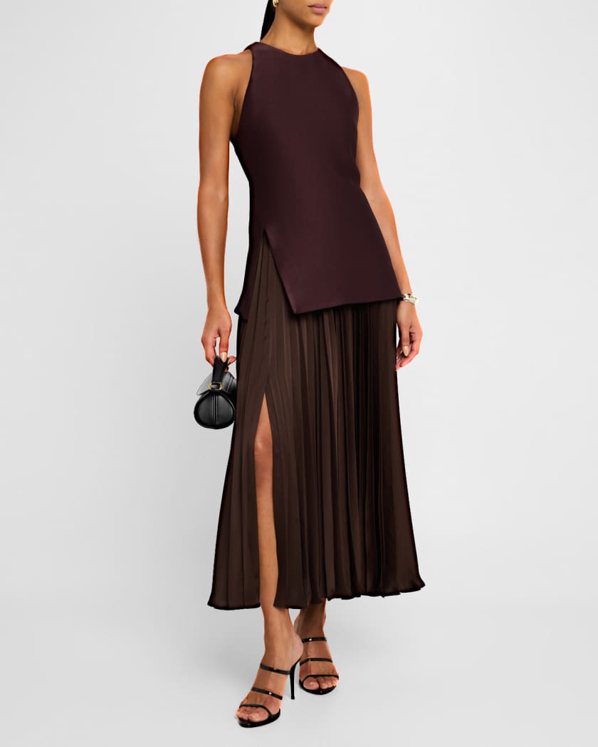 Willow Sleeveless Pleated Maxi Dress