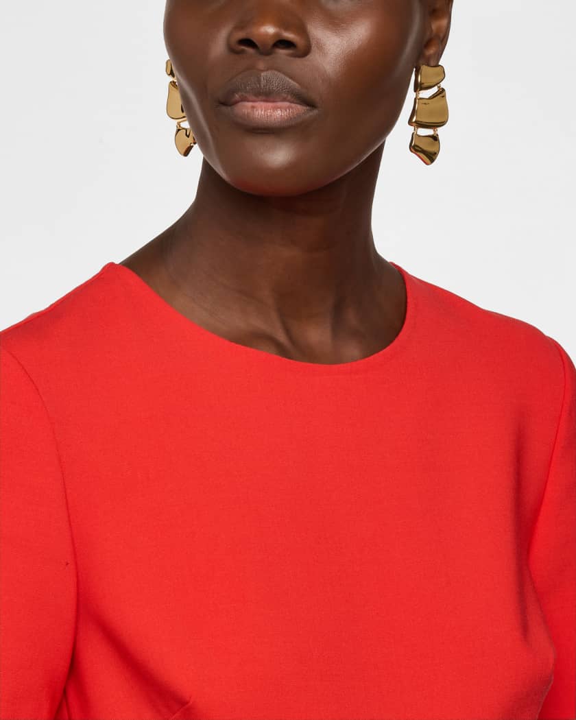Sculpted Metal Drop Earrings