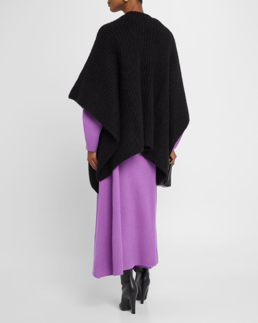 Cashmere Blend Knitted Cape