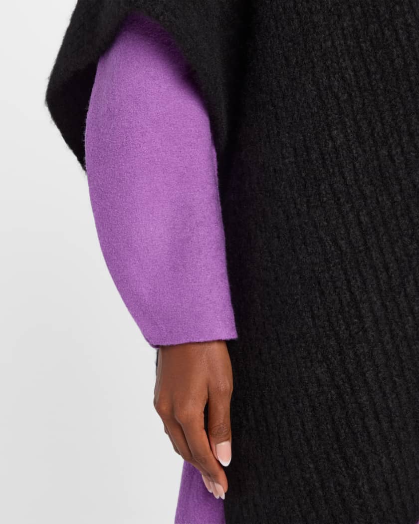 Cashmere Blend Knitted Cape