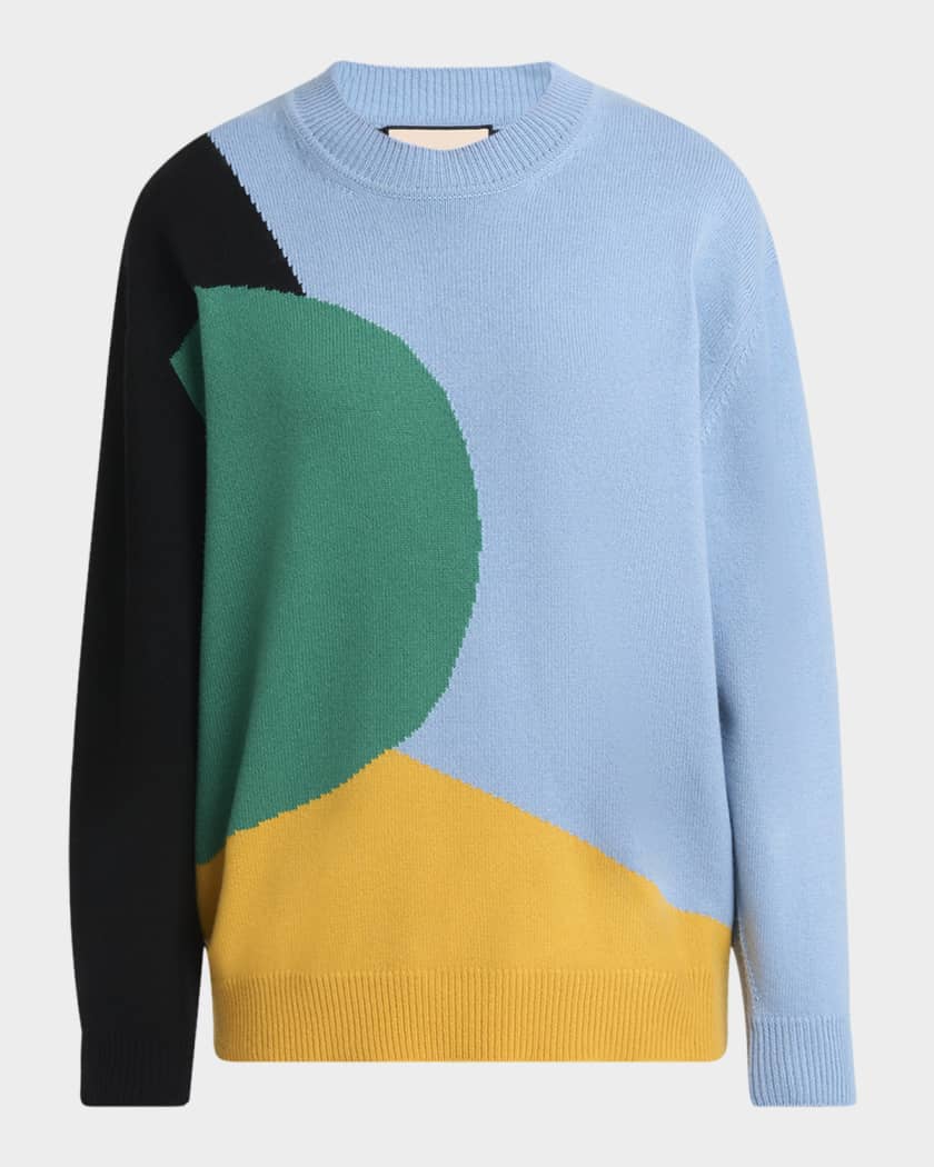 Colorblock cashmere sweater store