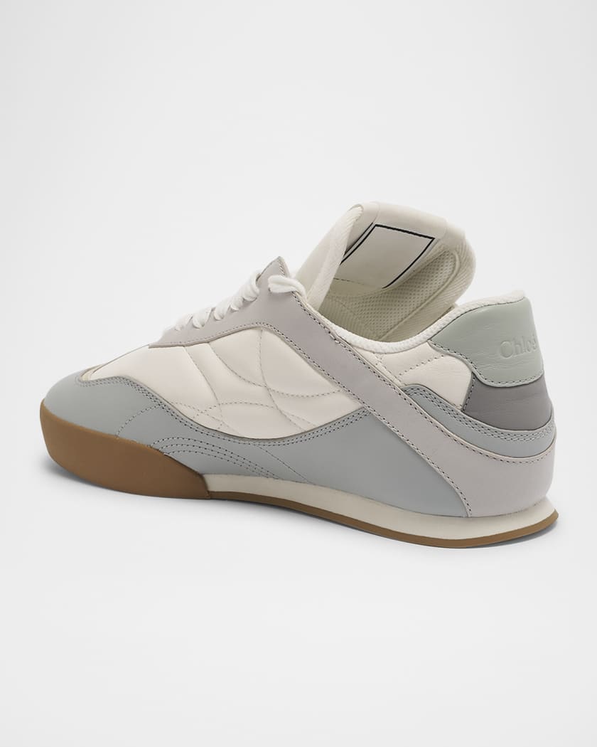 Kick Low-Top Mixed Leather Sneakers