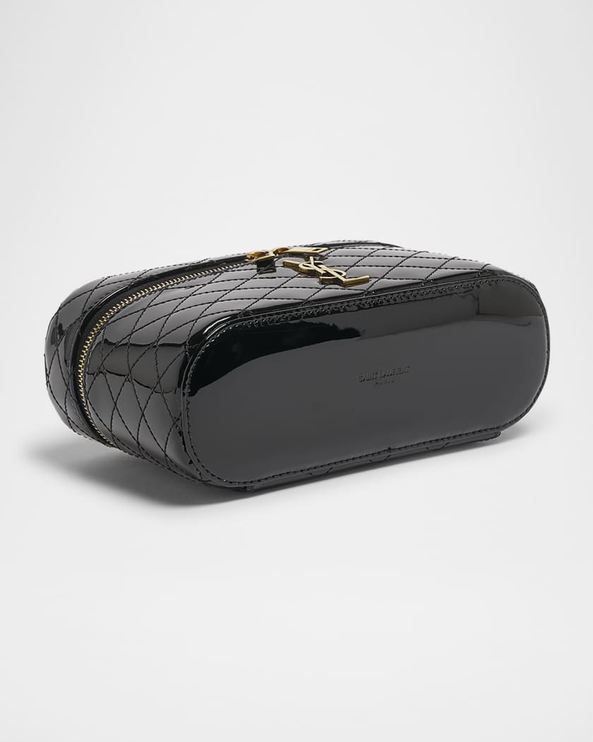 Vanity YSL Top-Handle Bag in Quilted Patent Leather 