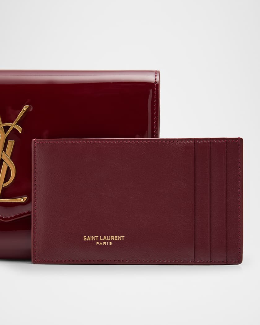 YSL Wallet on Chain in Patent Leather 