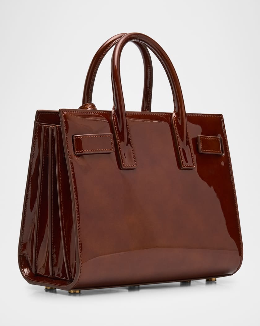 Sac de Jour Nano Top-Handle Bag in Patent Leather 