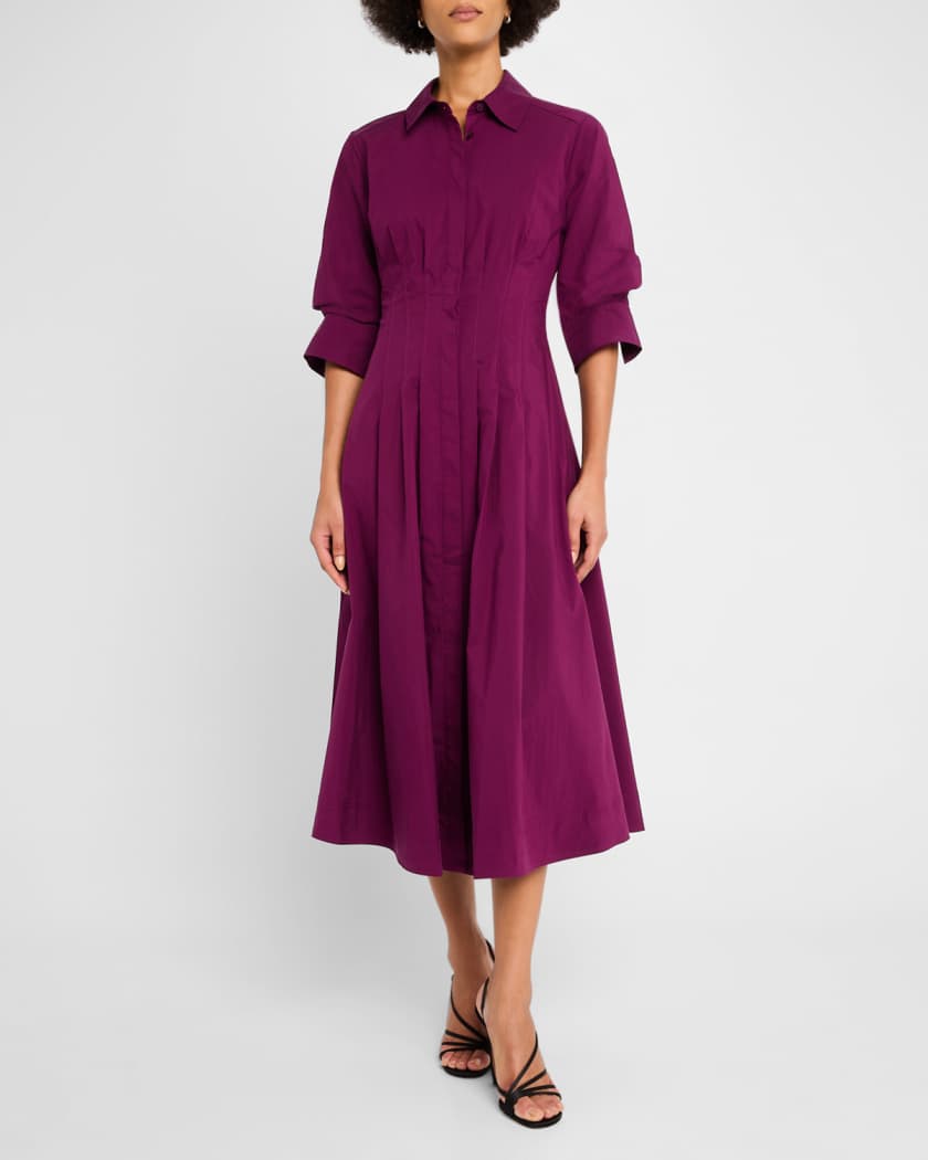 Jazz Pintuck Midi Dress